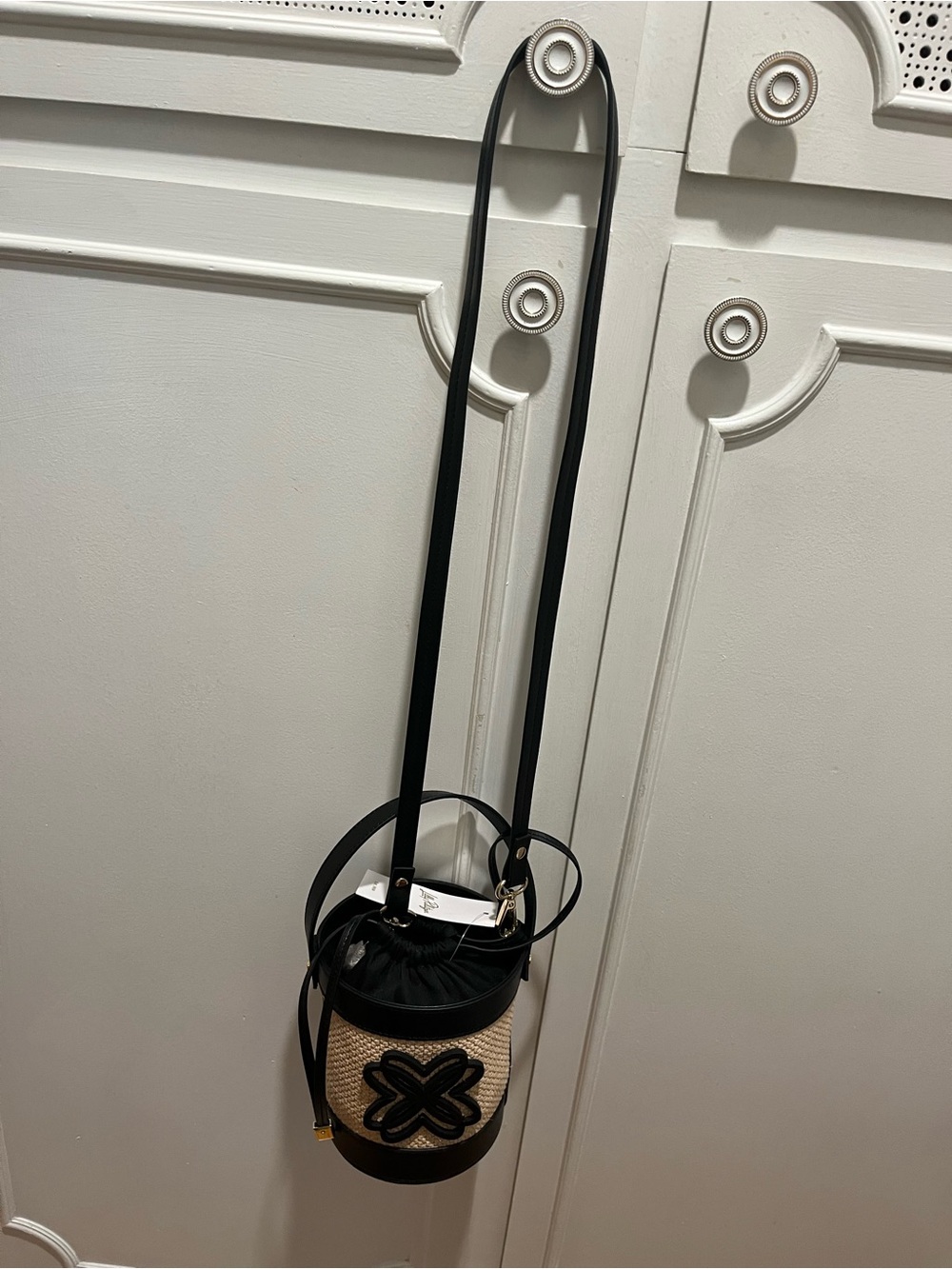 Lilly Pulitzer Malia Raffia Natural Straw Bucket Crossbody “Sunbaked Tan” - Picture 7 of 12